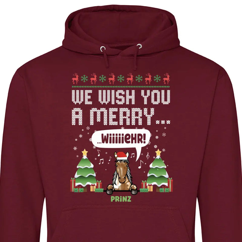 We wish you a merry wiiiiiehr - Personalisierbarer Hoodie (Unisex)