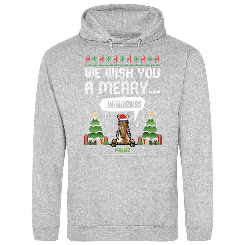 We wish you a merry wiiiiiehr - Personalisierbarer Hoodie (Unisex)