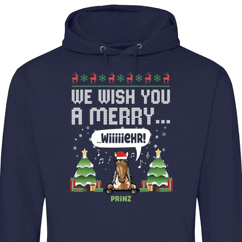 We wish you a merry wiiiiiehr - Personalisierbarer Hoodie (Unisex)