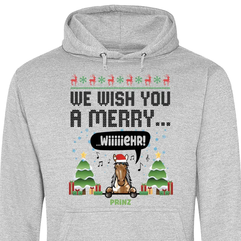 We wish you a merry wiiiiiehr - Personalisierbarer Hoodie (Unisex)