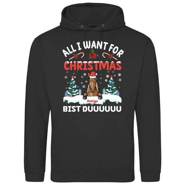 All I want for Christmas - Personalisierbarer Hoodie (Unisex)