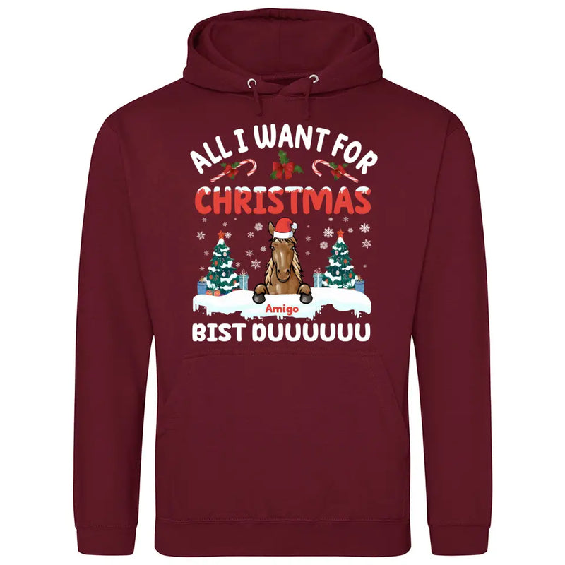 All I want for Christmas - Personalisierbarer Hoodie (Unisex)