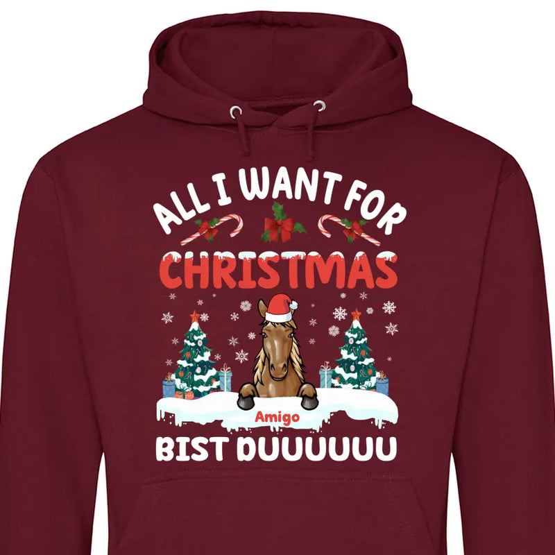 All I want for Christmas - Personalisierbarer Hoodie (Unisex)