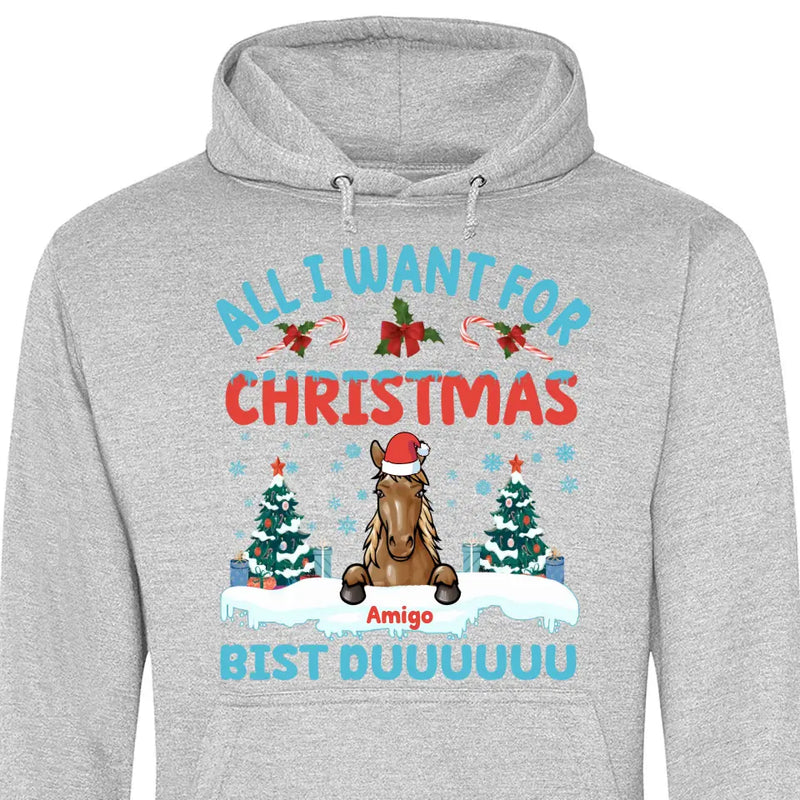 All I want for Christmas - Personalisierbarer Hoodie (Unisex)