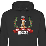 Ho Ho Ho Horses - Personalisierbarer Hoodie (Unisex)