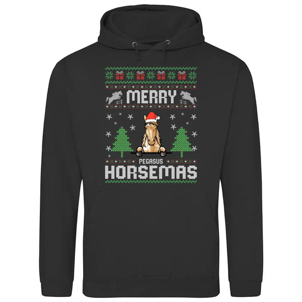 Merry Horsemas - Personalisierbarer Hoodie