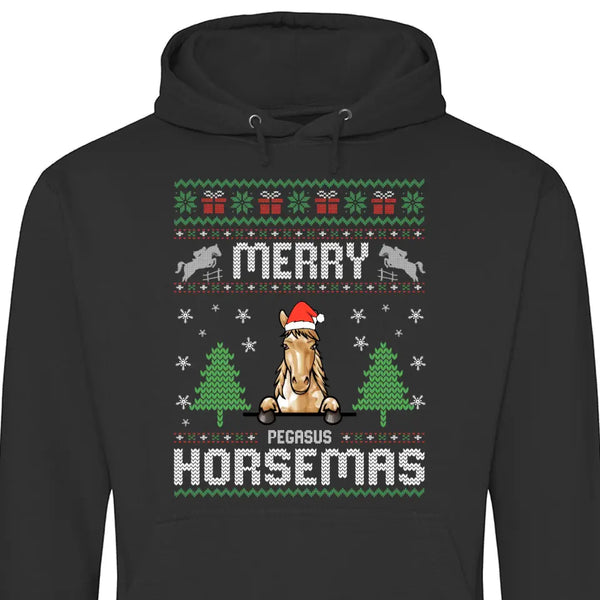 Merry Horsemas - Personalisierbarer Hoodie