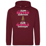 Zum Reiten geboren zur Schule gezwungen - Personalisierbarer Hoodie (Unisex)