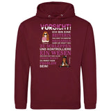 Vorsicht ich bin eine Reiterin - Personalisierbarer Hoodie (Unisex)