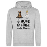 4 Hufe 2 Füße 1 Team - Personalisierbarer Hoodie (Unisex)