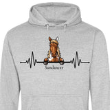 Herzschlag Pferd - Personalisierbarer Hoodie (Unisex)