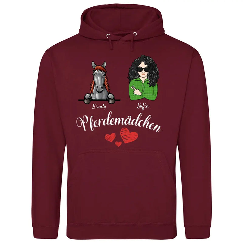 Pferdemädchen - Personalisierbarer Hoodie (Unisex)