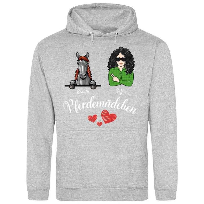 Pferdemädchen - Personalisierbarer Hoodie (Unisex)