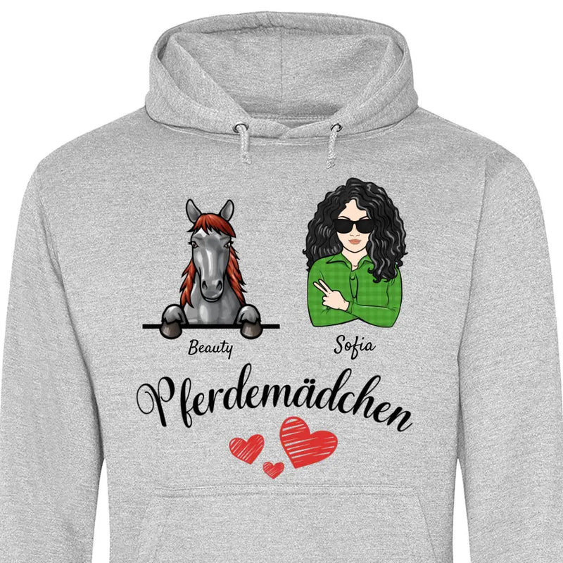 Pferdemädchen - Personalisierbarer Hoodie (Unisex)