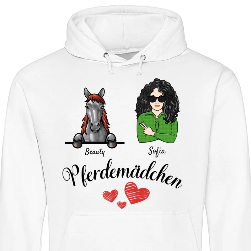 Pferdemädchen - Personalisierbarer Hoodie (Unisex)