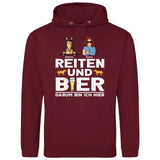 Reiten und Bier - Personalisierbarer Hoodie (Unisex)