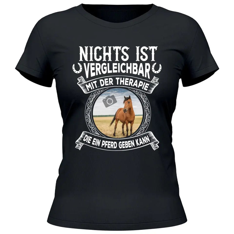 Pferde Therapie eigenes Foto - Personalisierbares T-Shirt