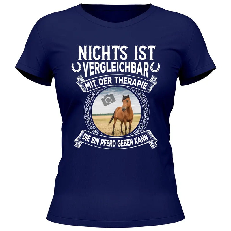 Pferde Therapie eigenes Foto - Personalisierbares T-Shirt