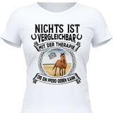 Pferde Therapie eigenes Foto - Personalisierbares T-Shirt