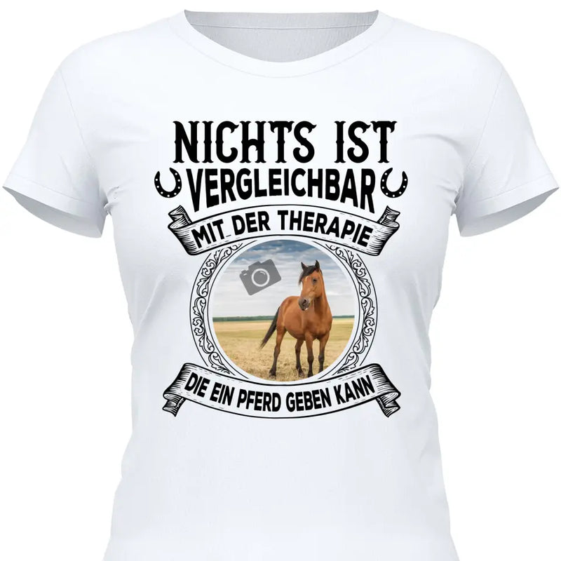 Pferde Therapie eigenes Foto - Personalisierbares T-Shirt