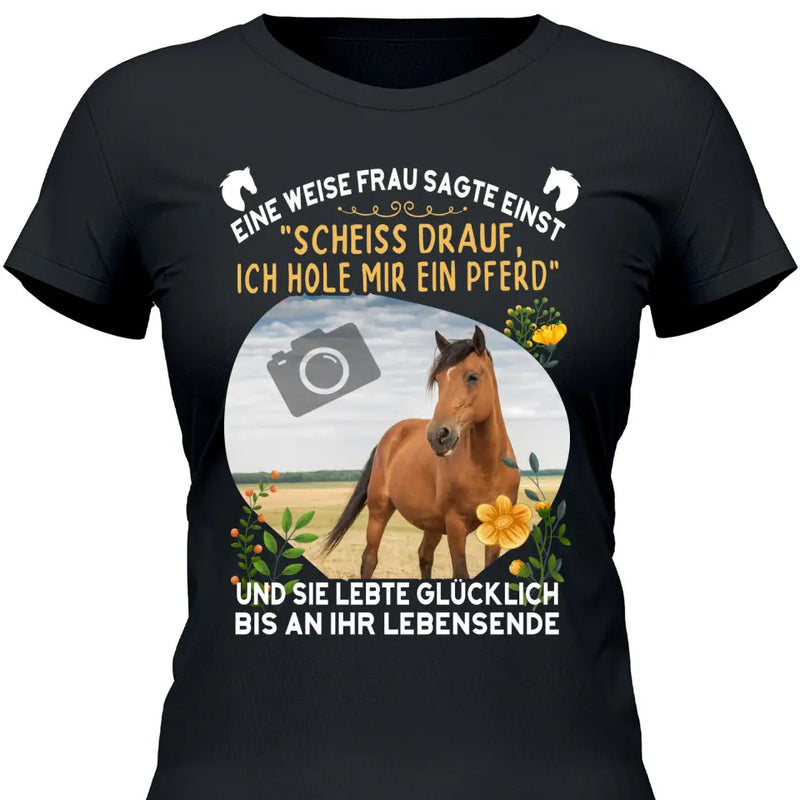 Weise Frau eigenes Foto - Personalisierbares T-Shirt