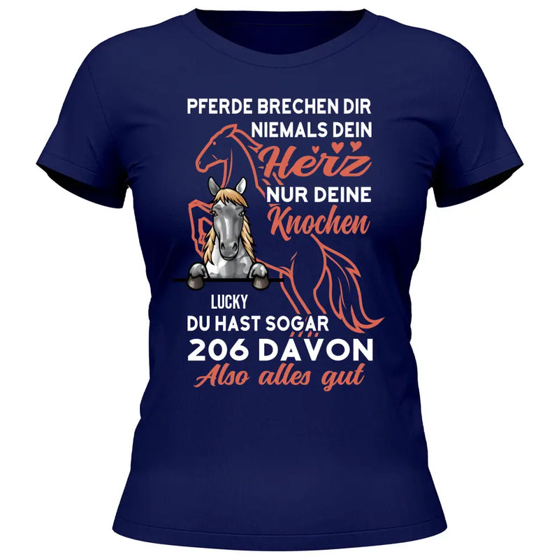 Pferde Herz brechen - Personalisierbares T-Shirt