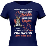 Pferde Herz brechen - Personalisierbares T-Shirt