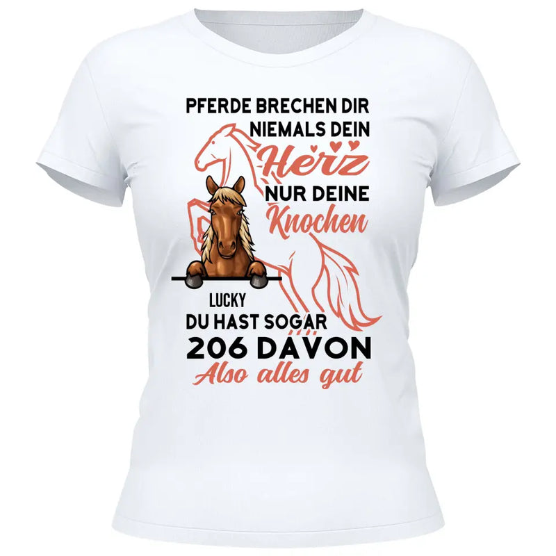 Pferde Herz brechen - Personalisierbares T-Shirt