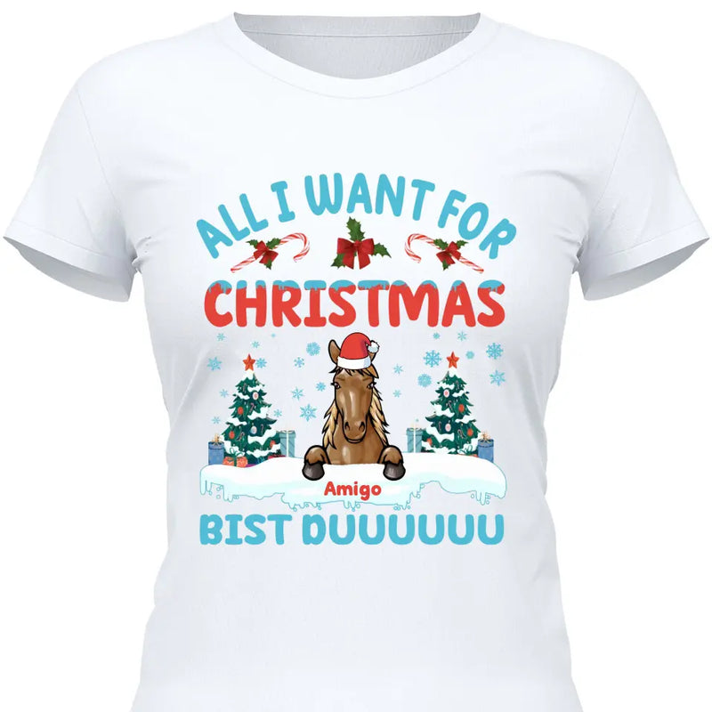 All I want for Christmas - Personalisierbares T-Shirt
