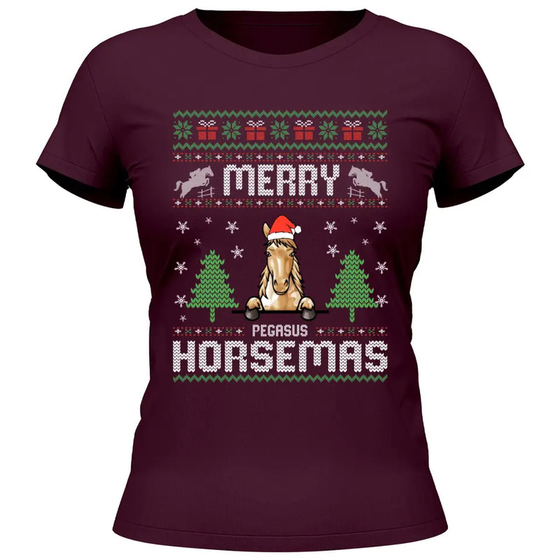 Merry Horsemas - Personalisierbares T-Shirt