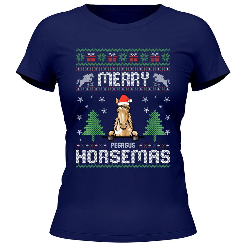 Merry Horsemas - Personalisierbares T-Shirt