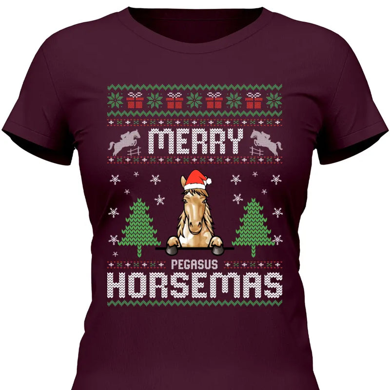 Merry Horsemas - Personalisierbares T-Shirt