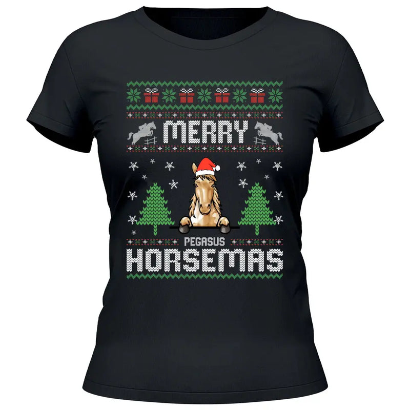 Merry Horsemas - Personalisierbares T-Shirt