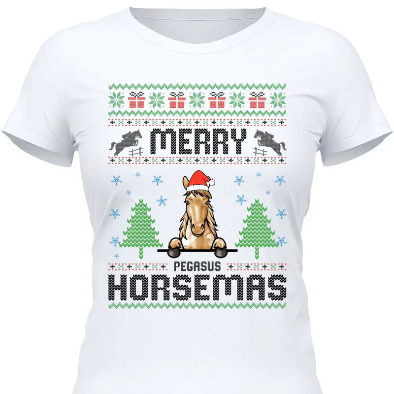 Merry Horsemas - Personalisierbares T-Shirt