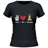 Peace Love Pferd - Personalisierbares T-Shirt