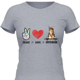 Peace Love Pferd - Personalisierbares T-Shirt