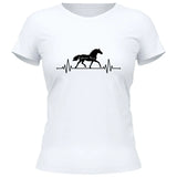 Herzschlag Pferde Name - Personalisierbares T-Shirt