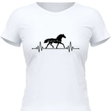 Herzschlag Pferde Name - Personalisierbares T-Shirt