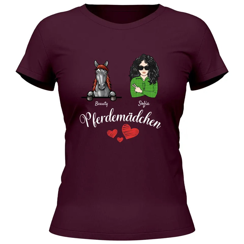 Pferdemädchen - Personalisierbares T-Shirt