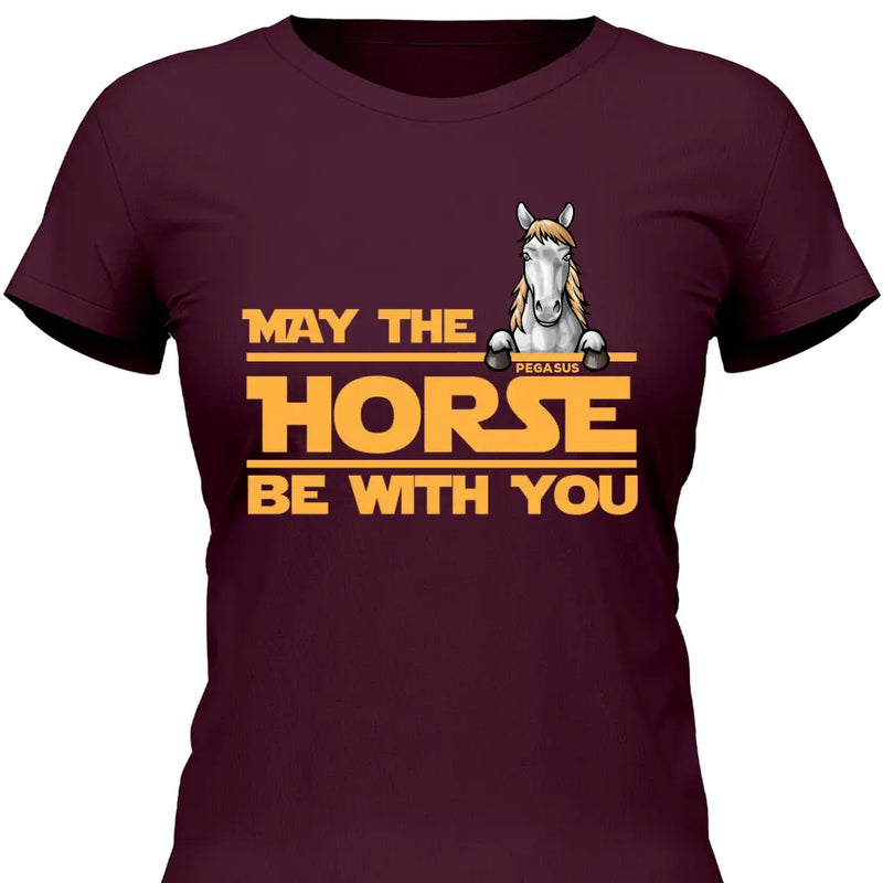 May the Horse be with you - Personalisierbares T-Shirt