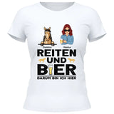 Reiten und Bier - Personalisierbares T-Shirt