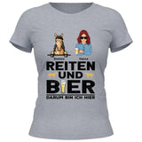 Reiten und Bier - Personalisierbares T-Shirt