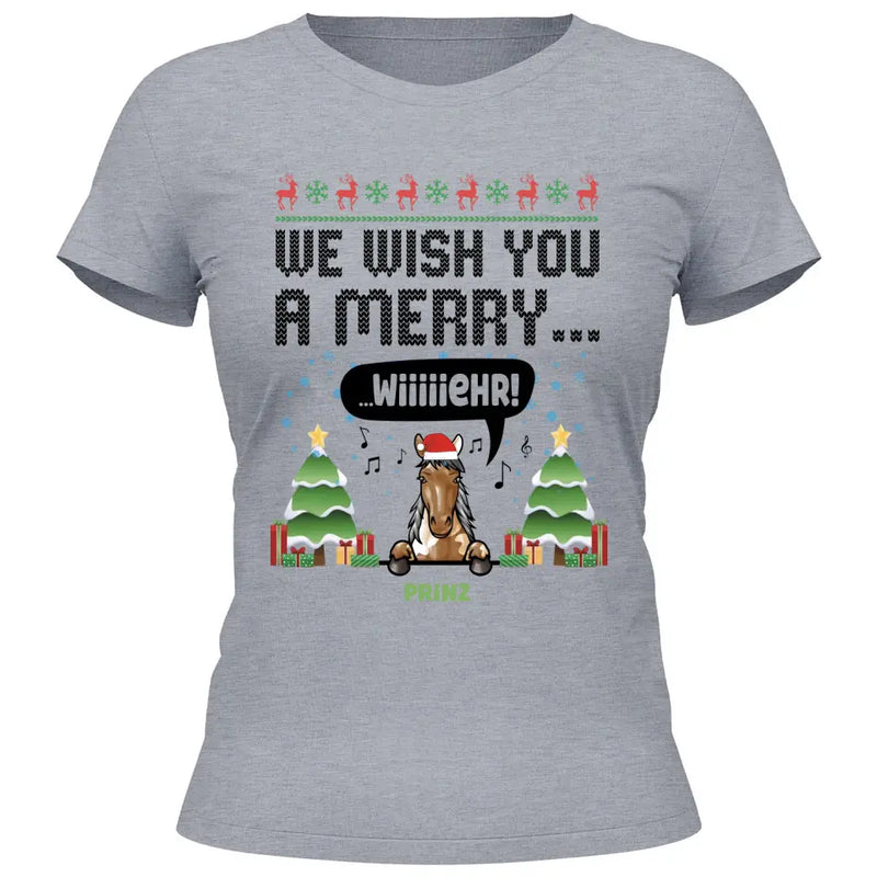 We wish you a merry wiiiiiehr - Personalisierbares T-Shirt