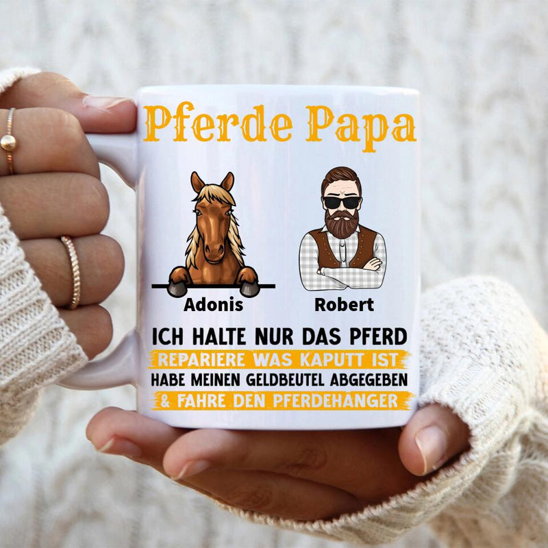 Pferde Papa - Personalisierbare Tasse